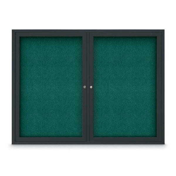 Sliding Door Indoor Enclosed Corkboard, 9